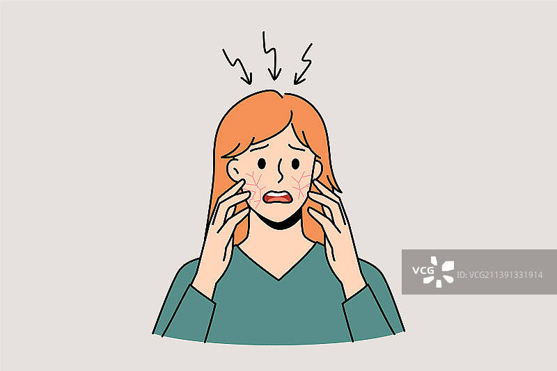 头皮发痒概念图片素材