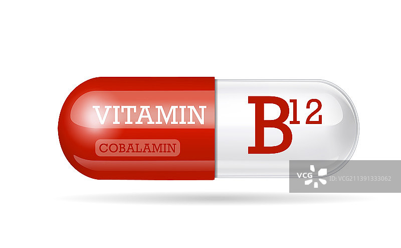 维生素B12氰钴胺双色胶囊图片素材