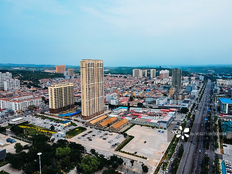 寿阳县 朝阳街 森林公园 明月广场 滨河公园 航拍图片素材