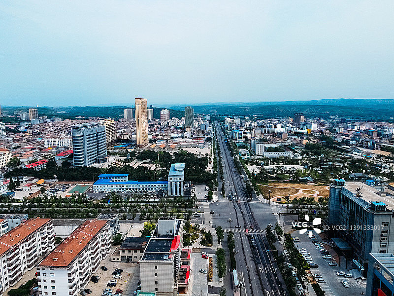 寿阳县 朝阳街 森林公园 明月广场 滨河公园 航拍图片素材