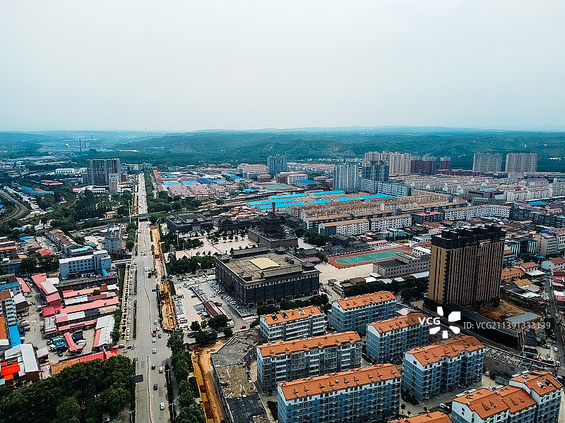 寿阳县 朝阳街 森林公园 明月广场 滨河公园 航拍图片素材