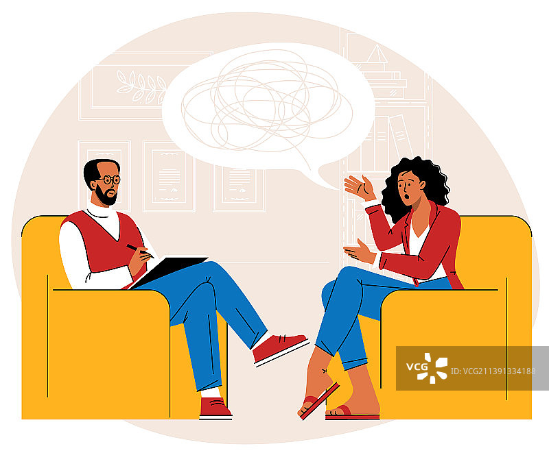 有心理学家的病人图片素材