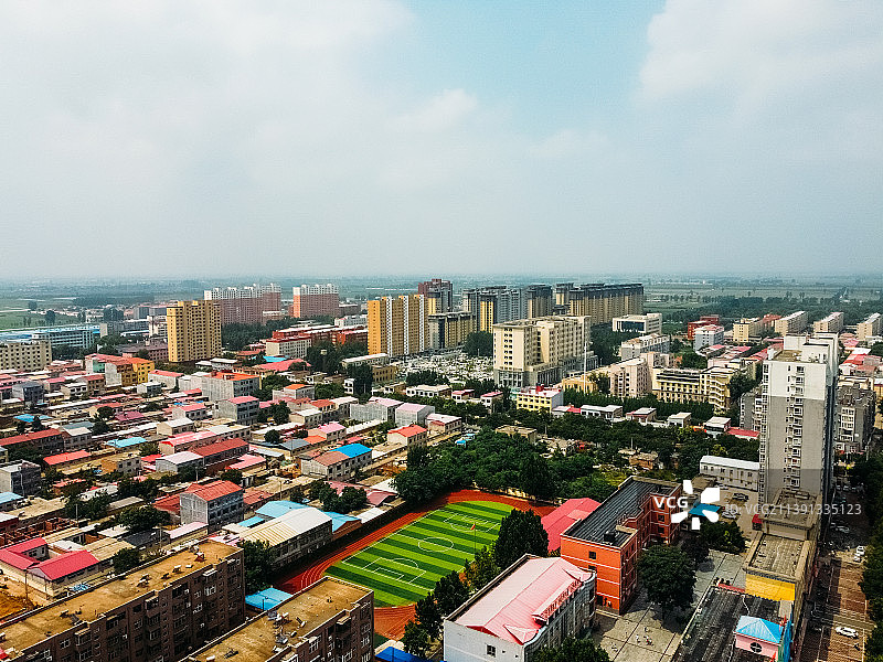 新乐市 长寿路 市医院 伏羲公园 航拍图片素材