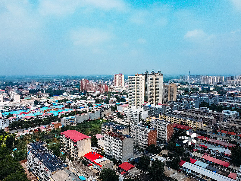 新乐市 长寿路 市医院 伏羲公园 航拍图片素材