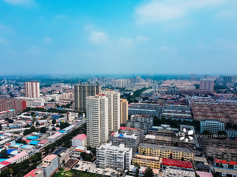 新乐市 长寿路 市医院 伏羲公园 航拍图片素材