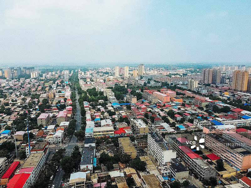 新乐市 长寿路 市医院 伏羲公园 航拍图片素材