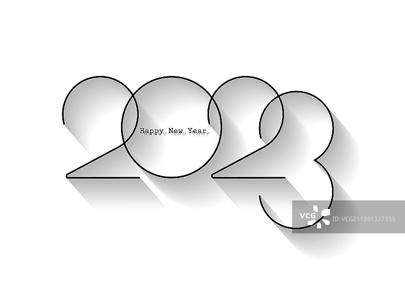 2023新年标志设计节日贺卡图片素材