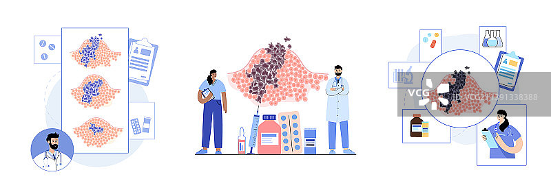 肿瘤细胞概念图片素材