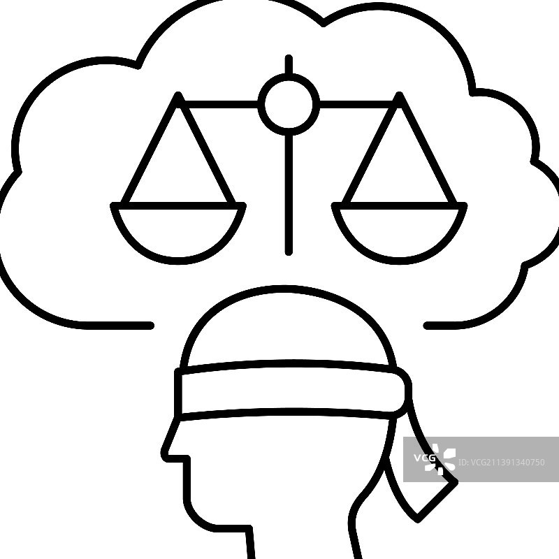 法律哲学线条图标图片素材