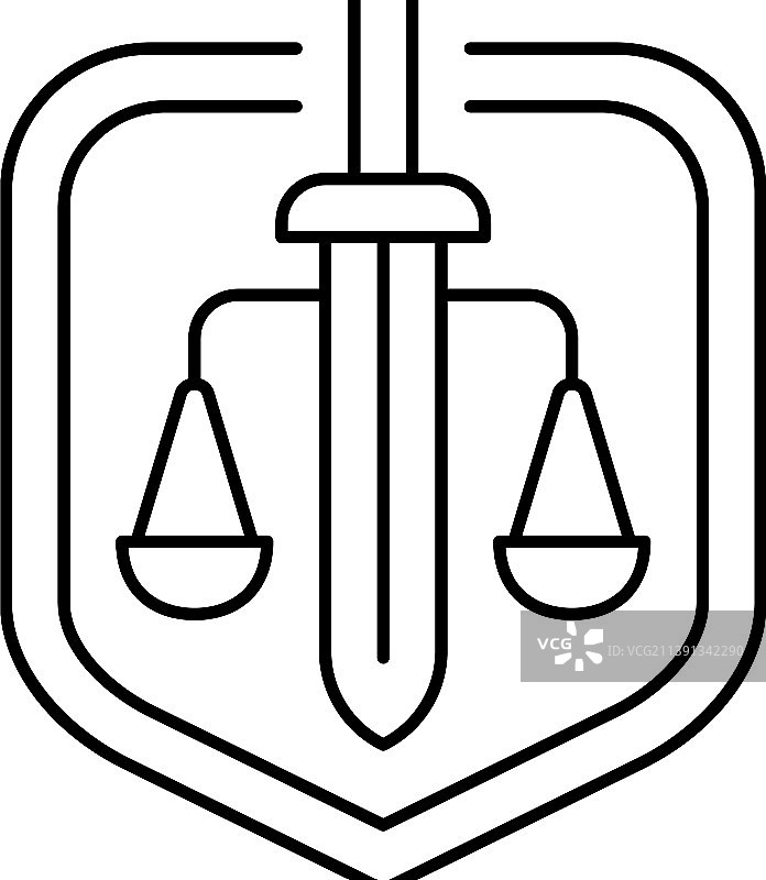 公正法律线条图标图片素材