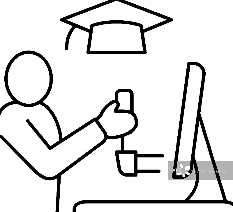 电脑飞行模拟器线上教育图标图片素材