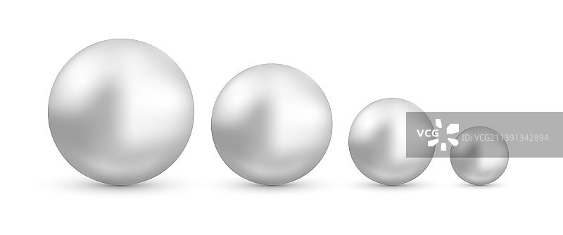 银色球体3D按钮掉落孤立元素图片素材