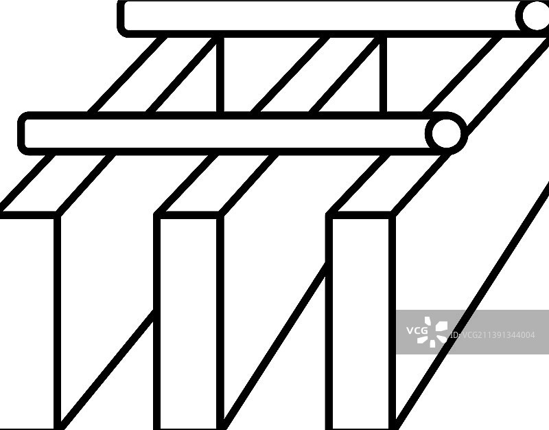 金属格栅线条图标图片素材