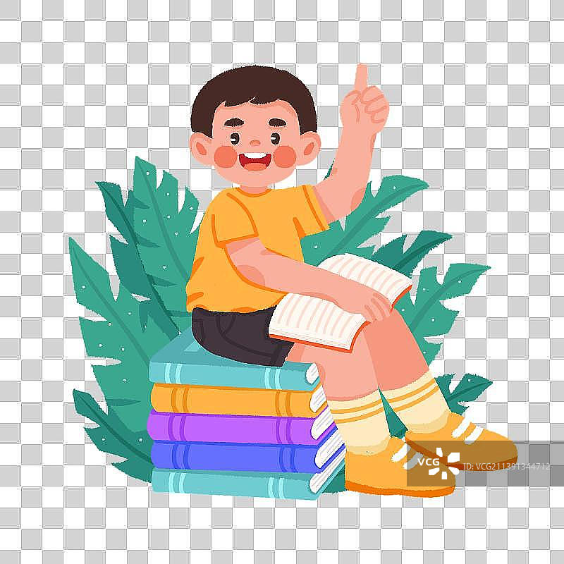 儿童看书，世界读书日图片素材