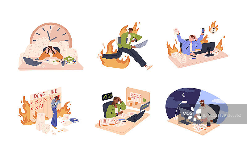 商务人士错过截止日期，打破计划图片素材