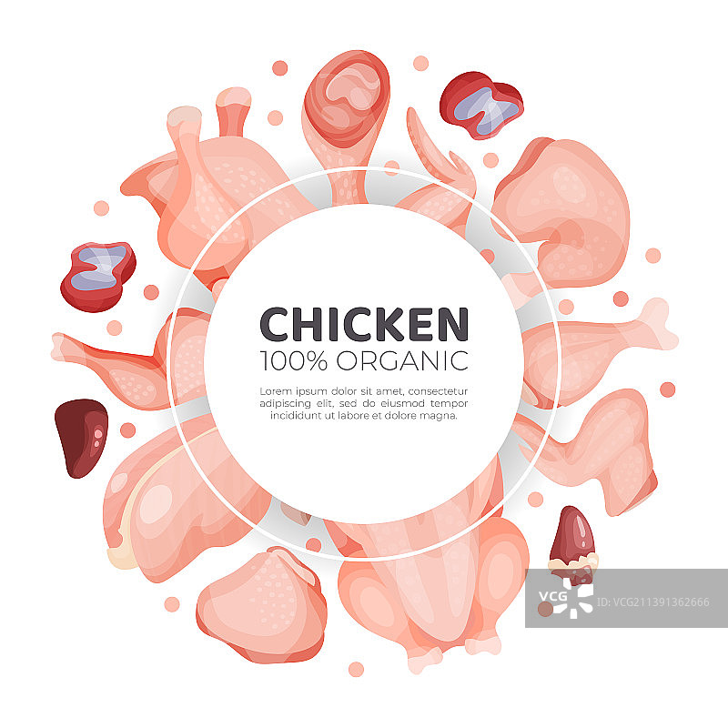 鸡肉banner模板，带文本空间图片素材