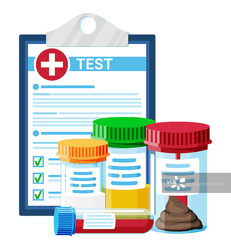 带盖试管，粪便、血液、尿液、精液图片素材