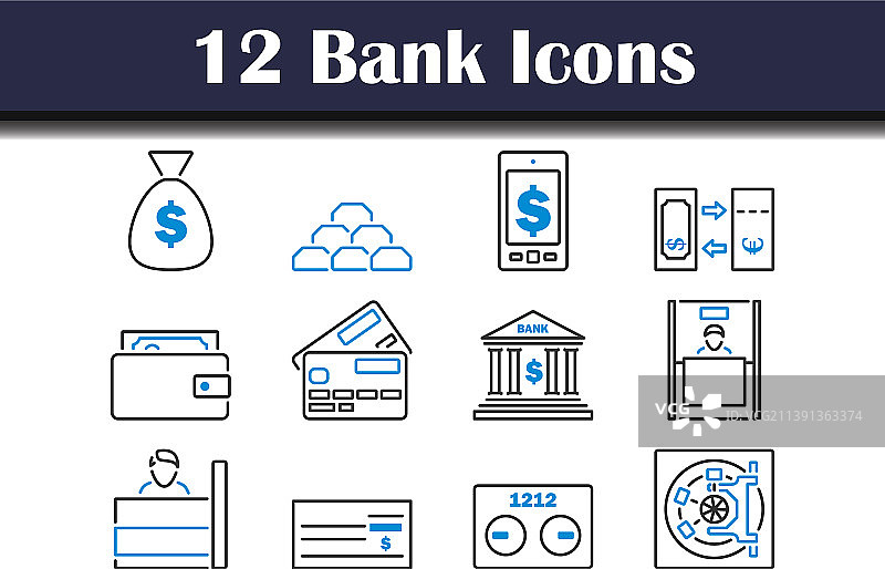 银行图标合集图片素材