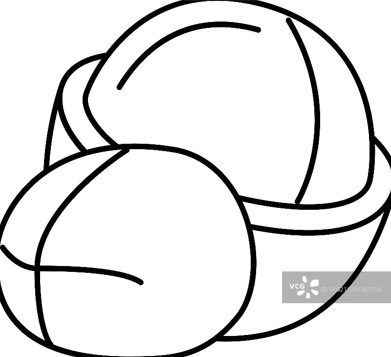 澳洲坚果线条图标图片素材