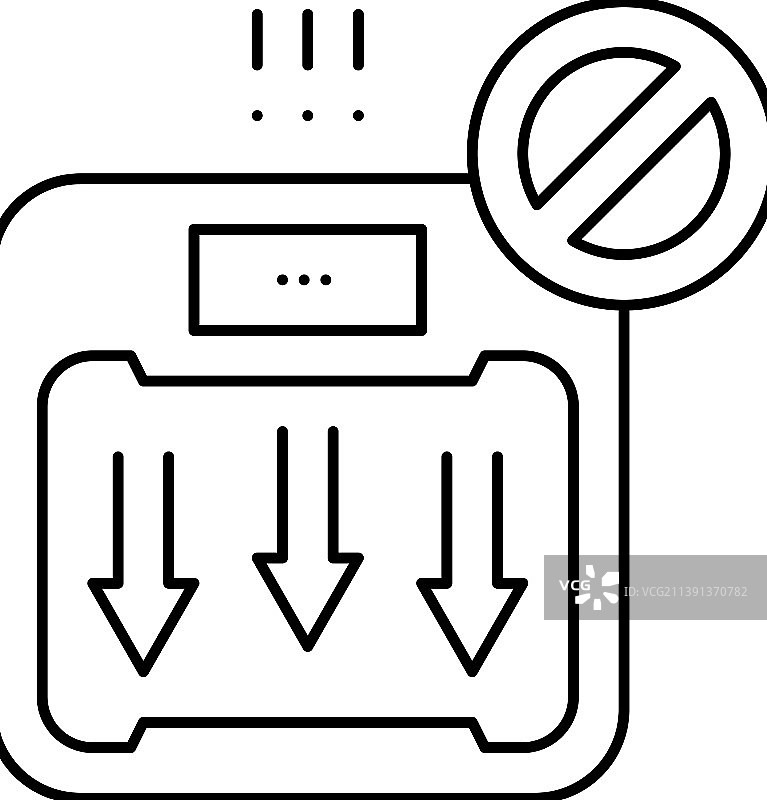 肝炎引起的无法解释的体重减轻线性图标图片素材