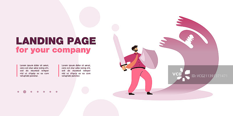 拿着剑和盾牌战斗的商人图片素材