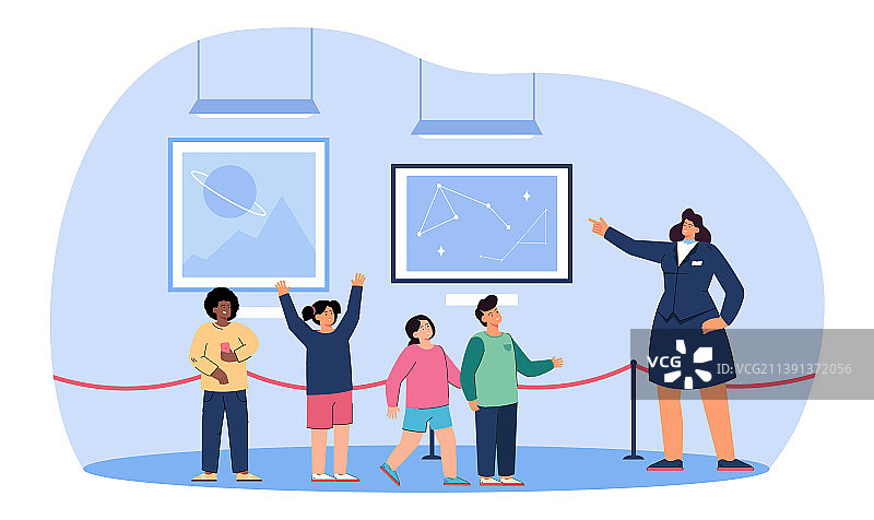 学生和老师一起观看天文学图片素材