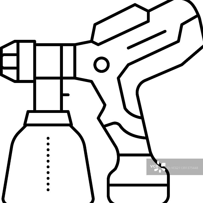 喷枪工具线条图标图片素材