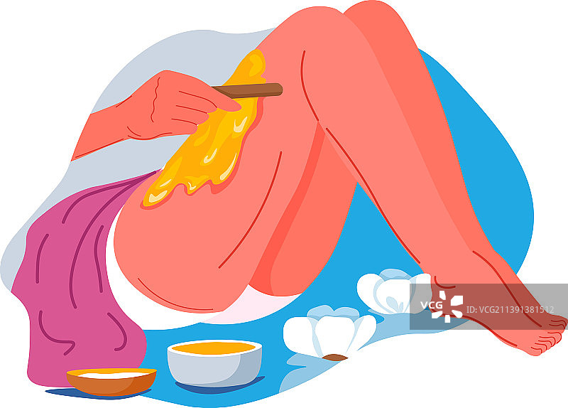 腿部和股部脱毛图片素材