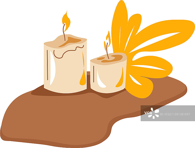 花卉香薰蜡烛组合图片素材