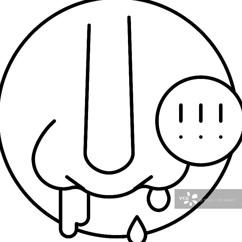 流鼻血线条图标图片素材