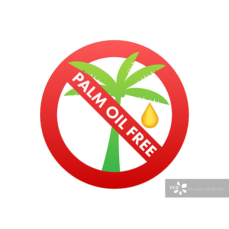 无棕榈油有机食品标志图片素材