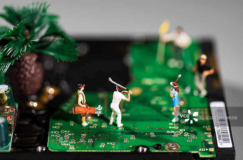 迷你高尔夫＋微缩摄影图片素材