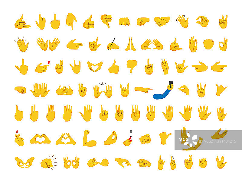 手势笑脸合集图片素材