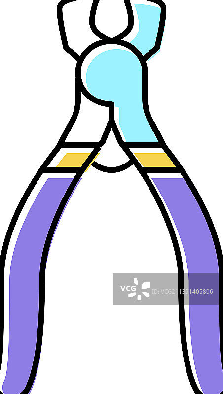 珠宝切割器彩色图标图片素材
