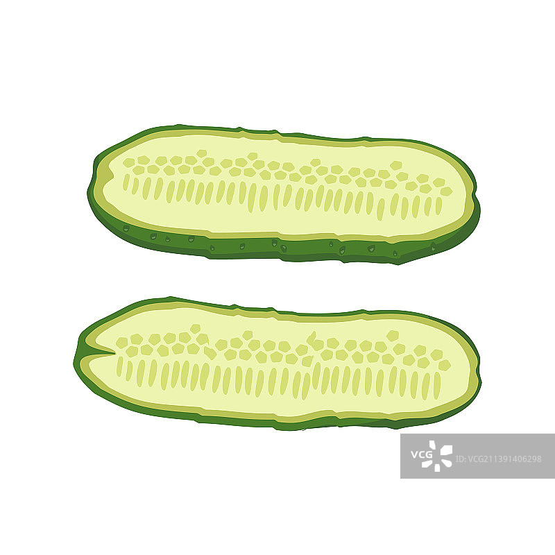 绿色黄瓜切片图片素材