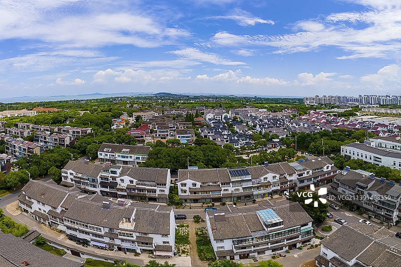 航拍苏州高新区镇湖街道苏绣小镇图片素材