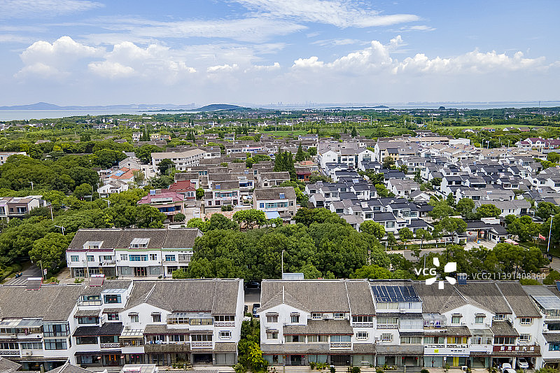 航拍苏州高新区镇湖街道苏绣小镇图片素材