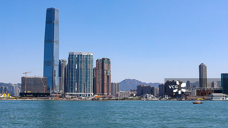 香港中环码头，维多利亚港图片素材