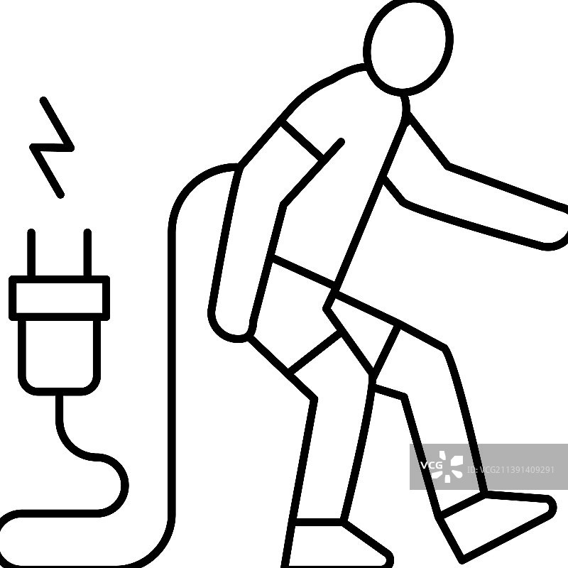 疲劳的人病人线条图标图片素材