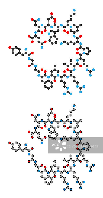 内源性阿片肽分子图片素材
