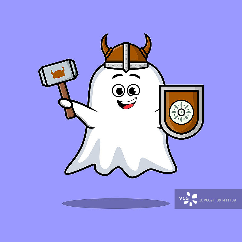 可爱的卡通幽灵维京海盗图片素材
