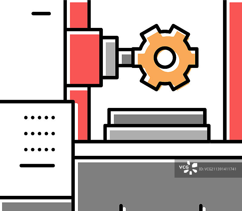 齿轮机械装置彩色图标图片素材