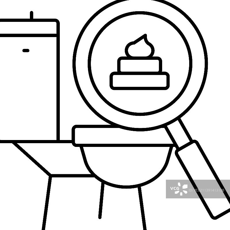 浅色粪便肝炎线条图标图片素材