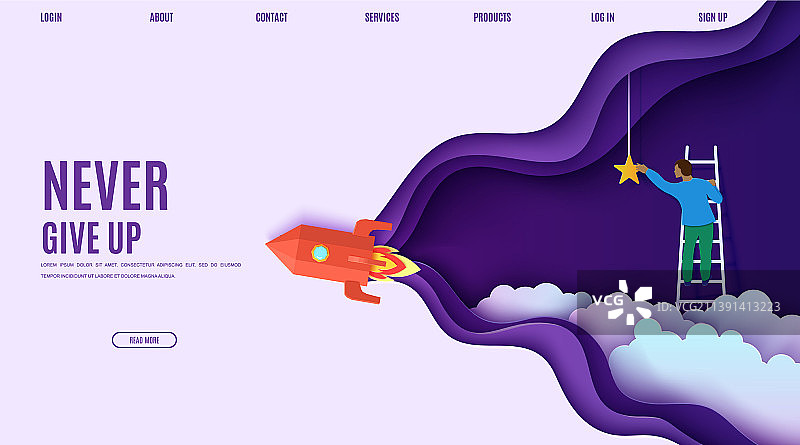 男人爬梯摘星星图片素材