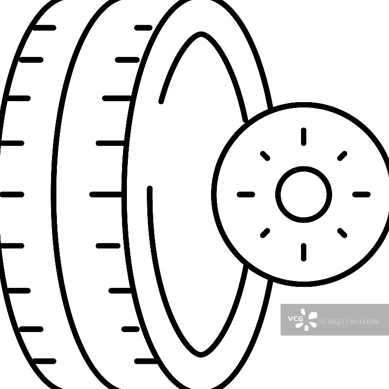 夏季轮胎线性图标图片素材