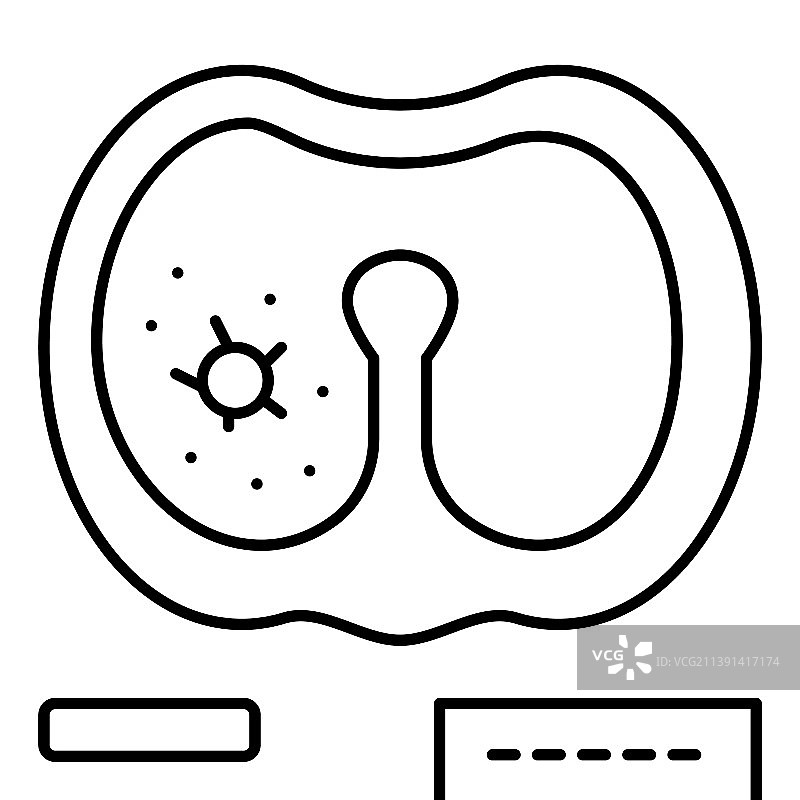 肺部毛霉菌病线性图标图片素材