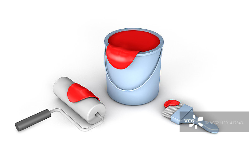 白色背景上的油漆特写图片素材