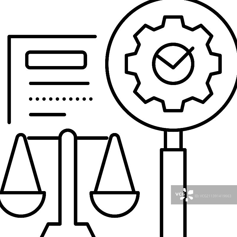 专业法律线条图标图片素材