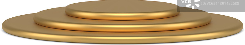 奢华金色圆形基座2.5D效果图片素材