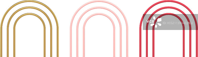 逼真金属杆拱形素材图片素材